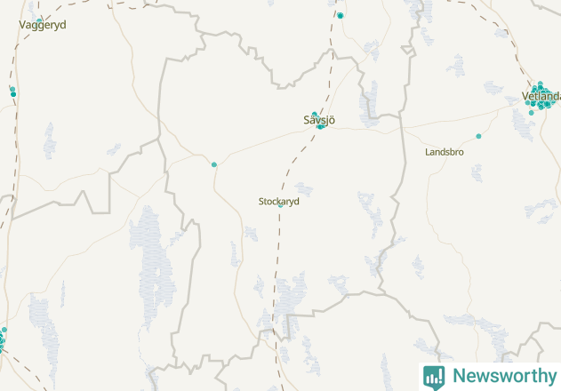 Karta över Sävsjö kommun