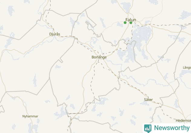 Karta över Borlänge kommun