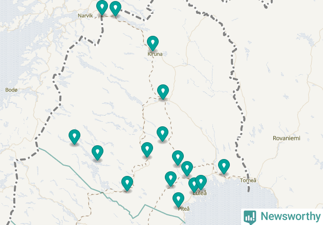 Karta över Haparanda kommun