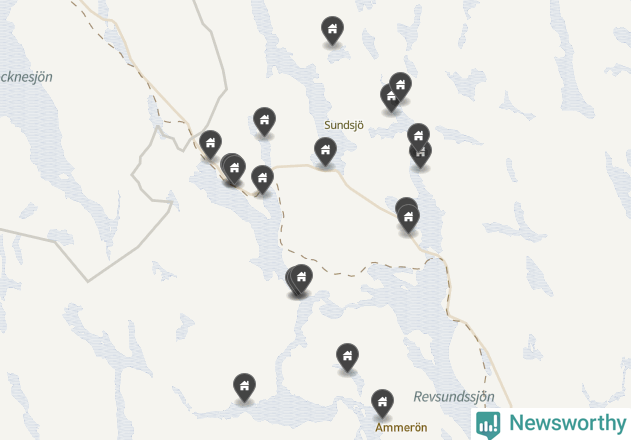 Karta över Bräcke kommun