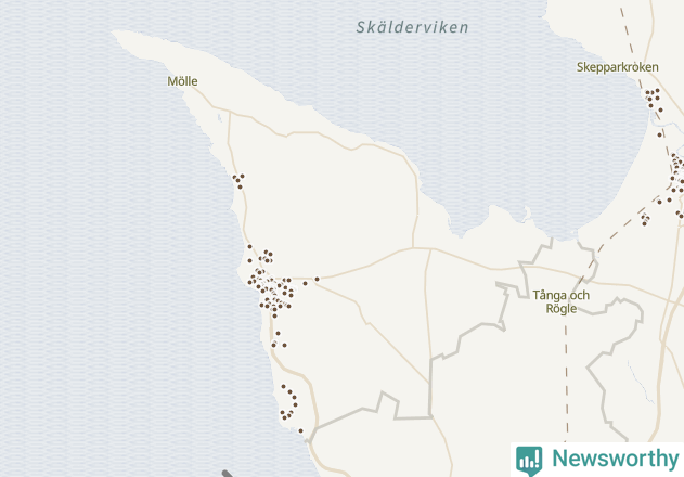 Karta över Höganäs kommun