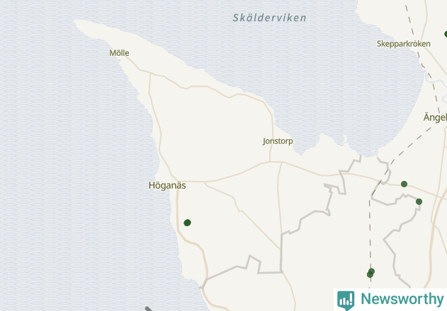 Karta över Höganäs kommun