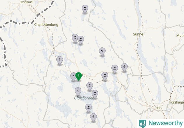 Karta över Arvika kommun