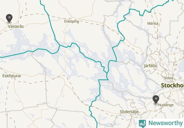 Karta över Solna kommun