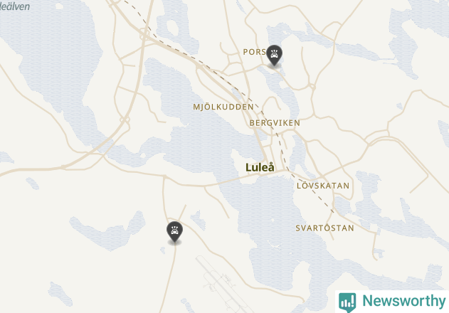 Karta över viltolyckor i Luleå kommun