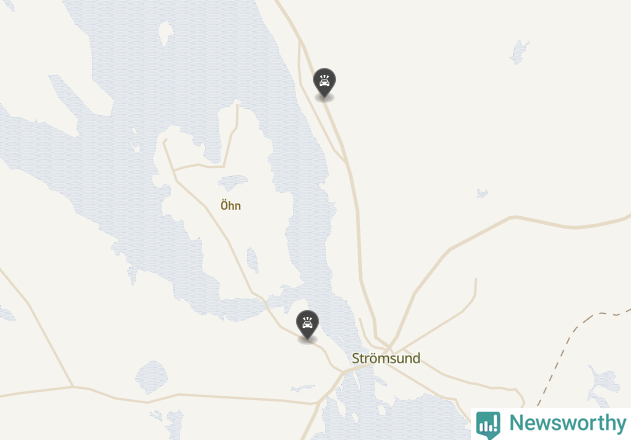 Karta över viltolyckor i Strömsunds kommun