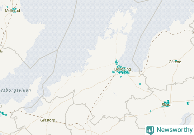Karta över Lidköpings kommun