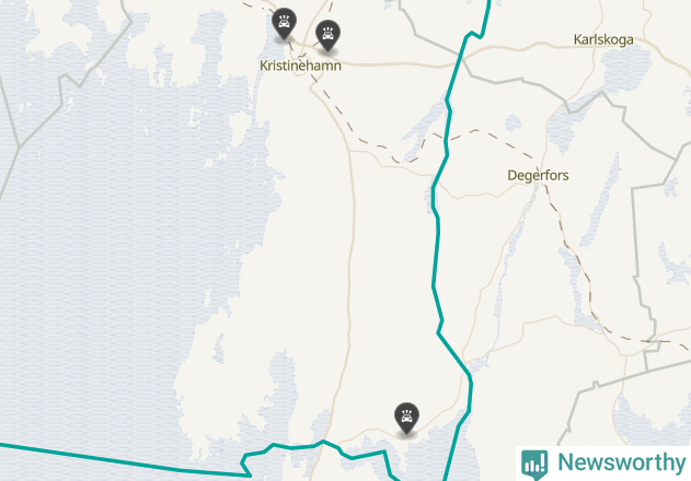 Karta över viltolyckor i Kristinehamns kommun