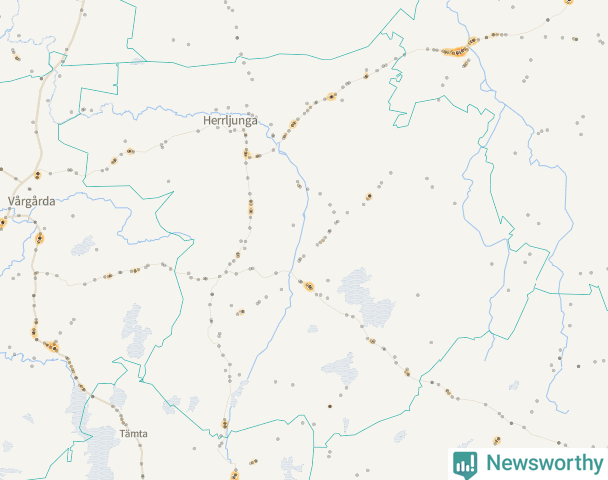 Karta över Herrljunga kommun