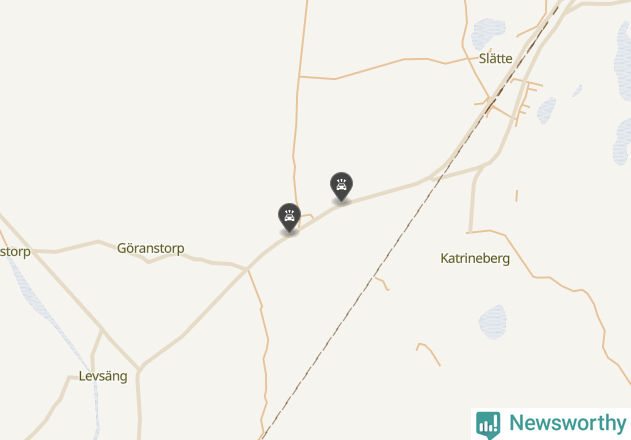 Karta över viltolyckor i Töreboda kommun