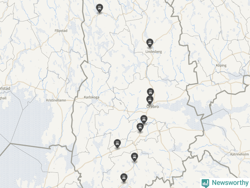 Karta över Örebro län