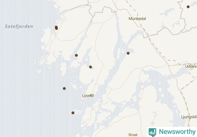 Karta över Lysekils kommun