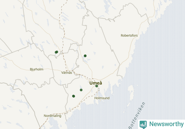 Karta över Umeå kommun