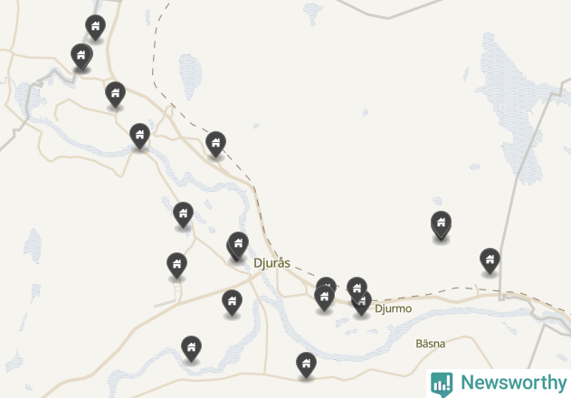 Karta över Gagnefs kommun