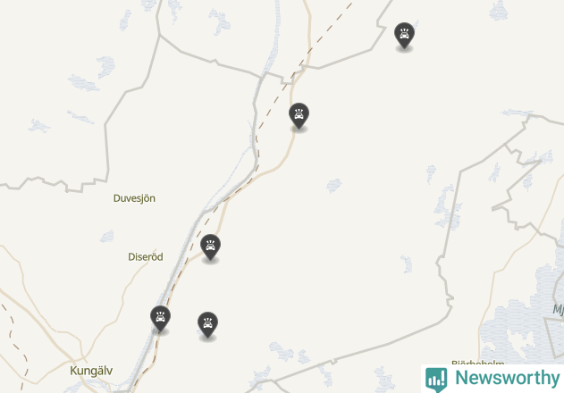 Karta över viltolyckor i Ale kommun