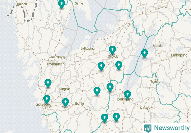 Karta över Falköpings kommun