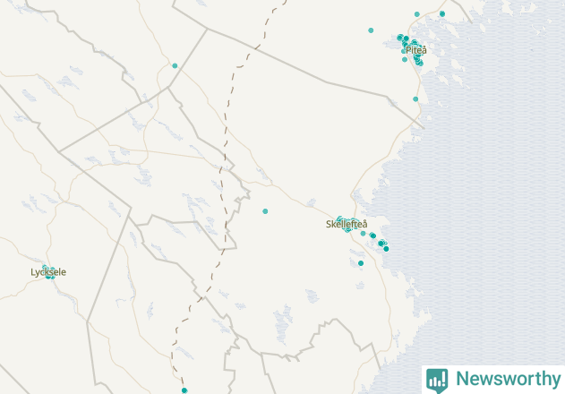 Karta över Skellefteå kommun