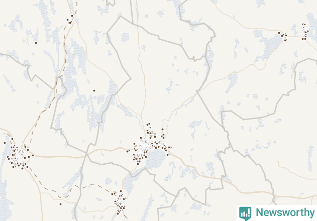Karta över Karlskoga kommun