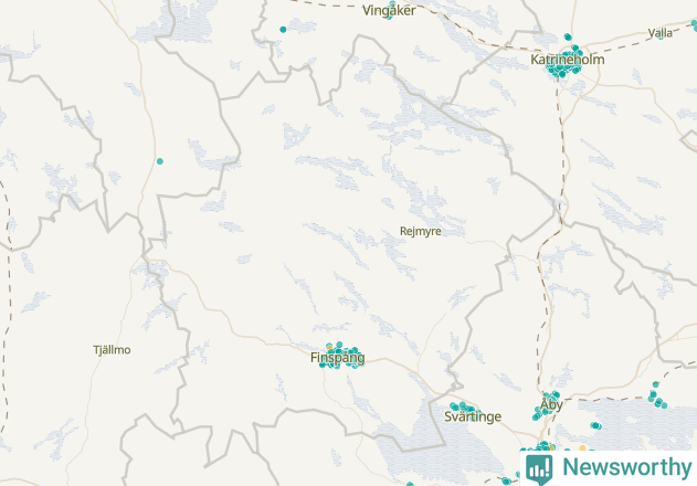 Karta över Finspångs kommun