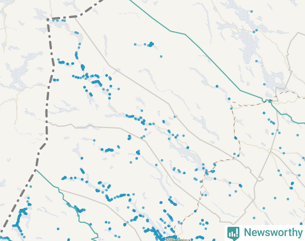 Karta över Storumans kommun