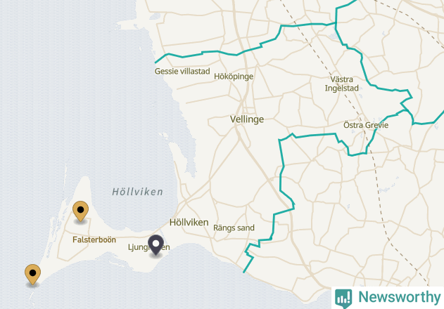 Karta över Vellinge kommun