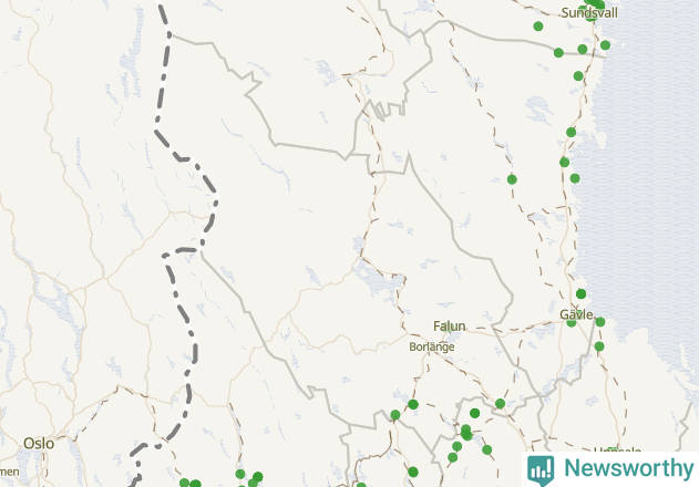 Karta över Dalarnas län