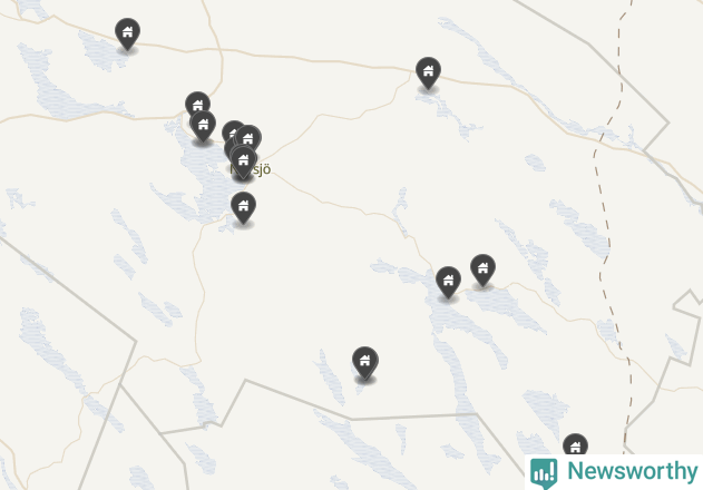 Karta över Norsjö kommun
