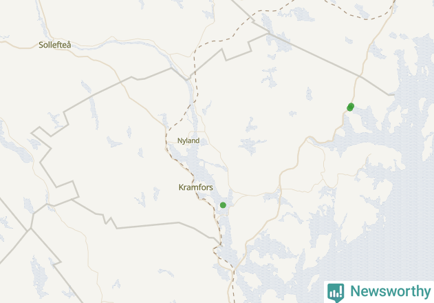 Karta över Kramfors kommun