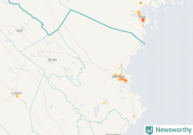 Karta över Skellefteå kommun