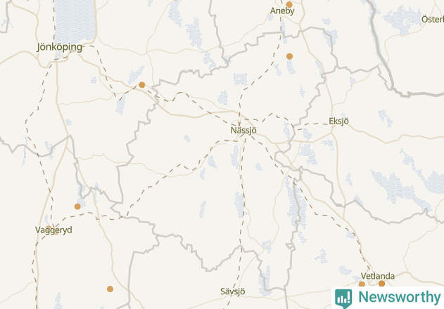 Karta över Nässjö kommun