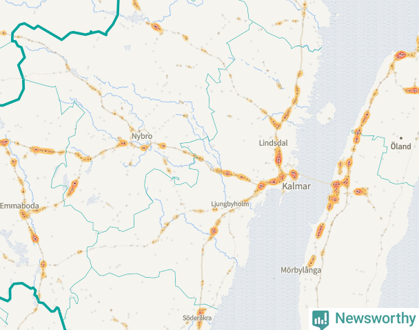 Karta över Kalmar kommun