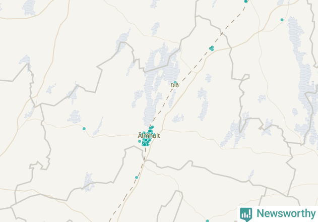 Karta över Älmhults kommun