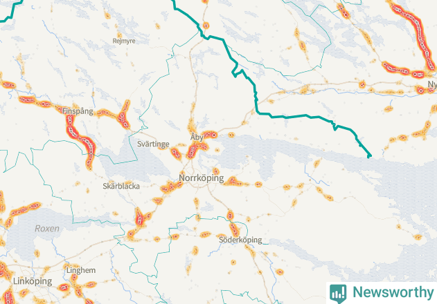 Karta över Norrköpings kommun