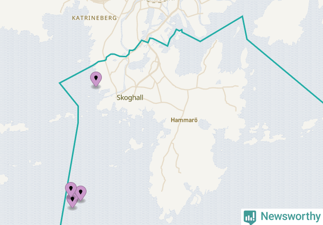 Karta över vindkraftverk i Hammarö kommun