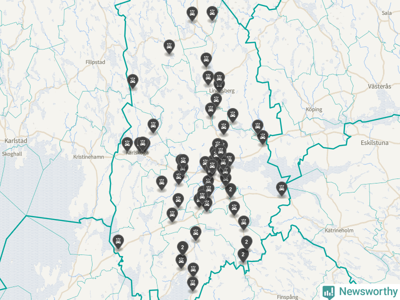 Karta över Örebro län