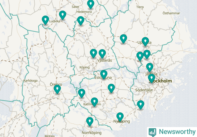 Karta över Kungsörs kommun