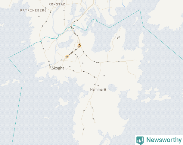 Karta över Hammarö kommun