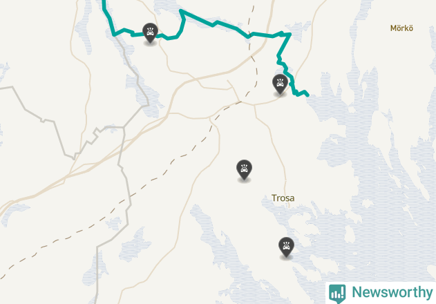 Karta över viltolyckor i Trosa kommun