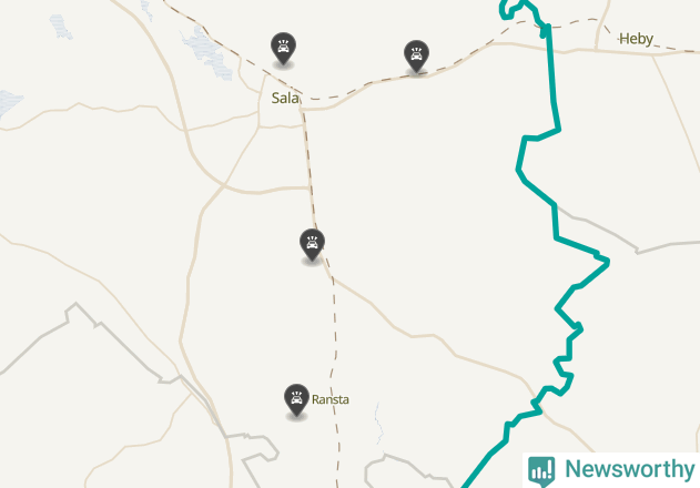 Karta över viltolyckor i Sala kommun