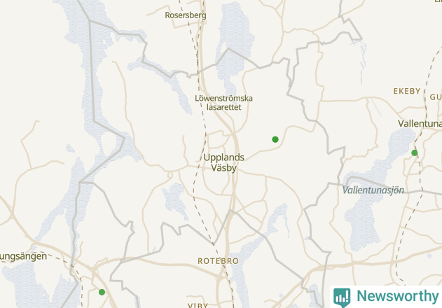 Karta över Upplands Väsby kommun