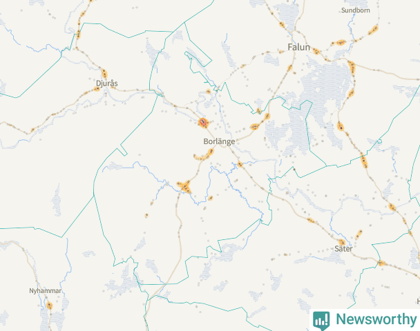 Karta över Borlänge kommun