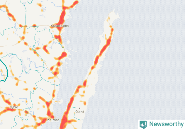 Karta över Borgholms kommun
