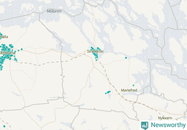 Karta över Strängnäs kommun