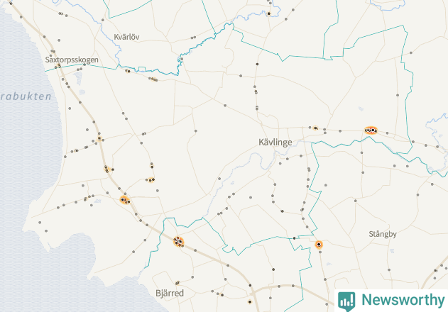 Karta över Kävlinge kommun