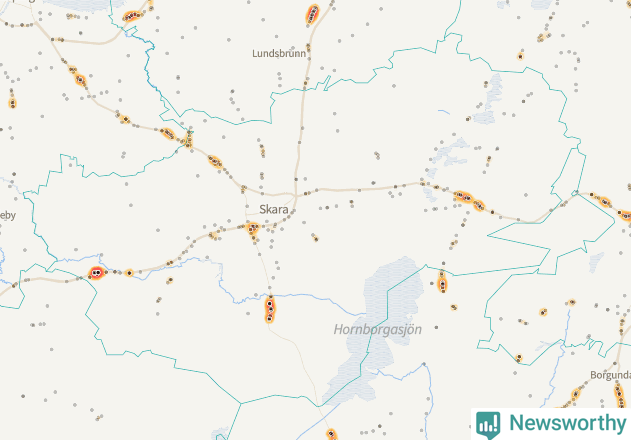 Karta över Skara kommun