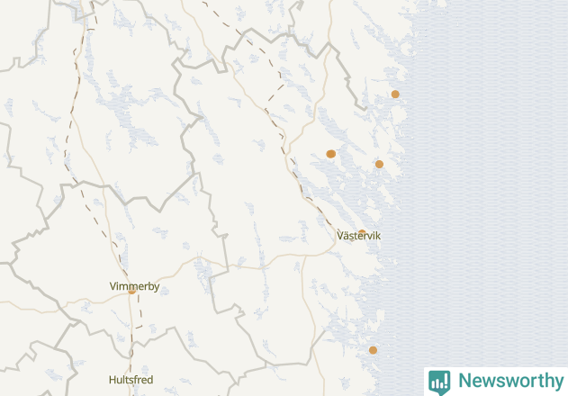 Karta över Västerviks kommun