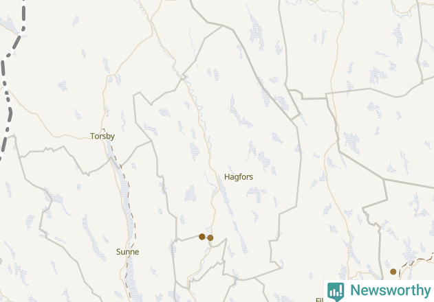 Karta över Hagfors kommun