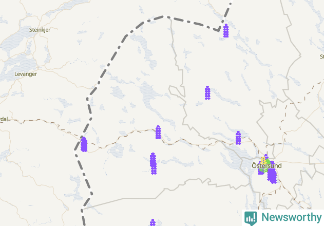 Karta över Åre kommun