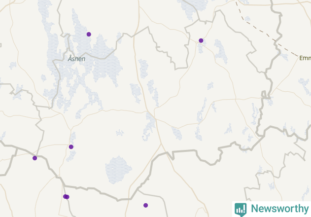 Karta över Tingsryds kommun