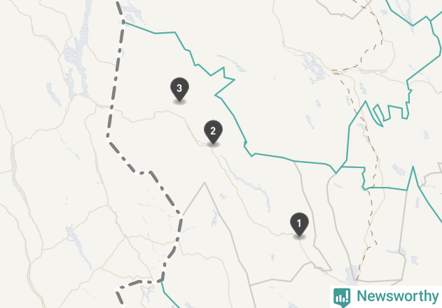 Karta över väderstationer i artikeln